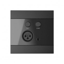AUDAC WP205/B ARES5A wall panel - Microphone & line input - 80 x 80 mm Black version